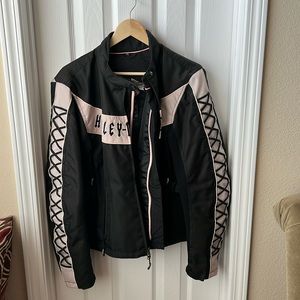 Authentic Harley Davidson riding jacket. black/pink.